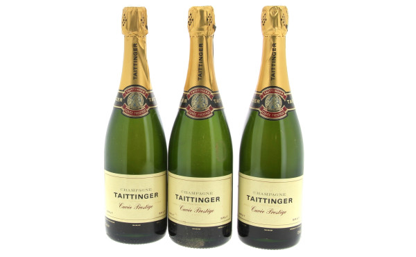3 B champagne TAITINGER cuvée Prestige 