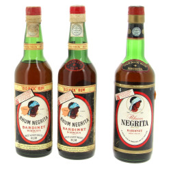 3 bouteilles RHUM NEGRITA BARDINET forma