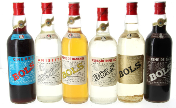 BOLS - 6 bouteilles de différentes lique