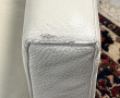 Fauteuil design Nattuzi en cuir blanc, s