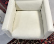 Fauteuil design Nattuzi en cuir blanc, s