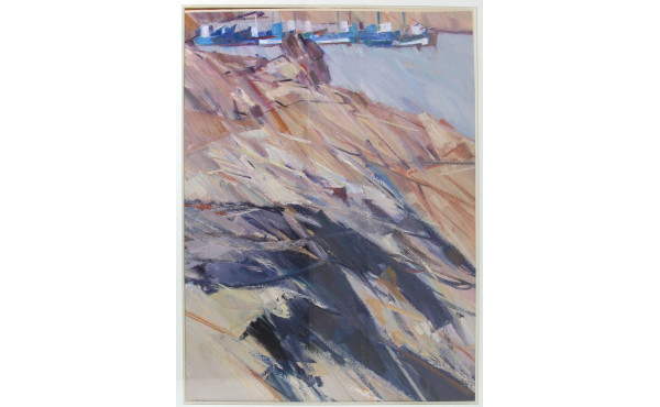 Jean LE MERDY (1928-2015) "Bateaux dans 