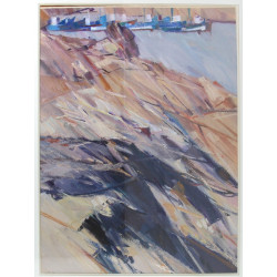 Jean LE MERDY (1928-2015) "Bateaux dans 