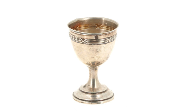 Coquetier en argent poinçon Minerve poid