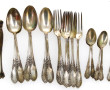 Lot de métal argenté décor rocaille : 6 