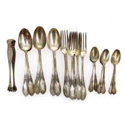 Lot de métal argenté décor rocaille : 6 