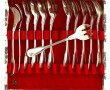 12 fourchettes à huîtres en métal argent