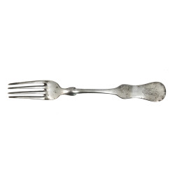 Fourchette ancienne en argent, chiffrée,