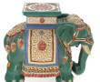 Grande sellette éléphant en céramique, H