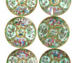 CHINE XIXème - Suite de 6 assiettes en p