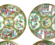 CHINE XIXème - Suite de 6 assiettes en p