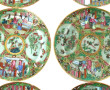 CHINE XIXème - Suite de 6 assiettes en p
