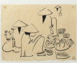 VIET-NAM (Xxème) - Lot de 2 dessins à l'