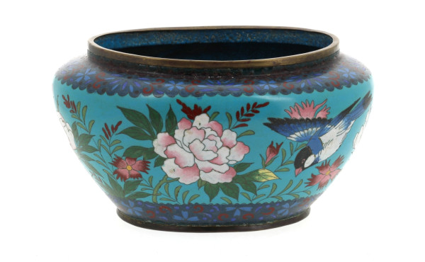 CHINE XIXème - Jardinière en cloisonné à