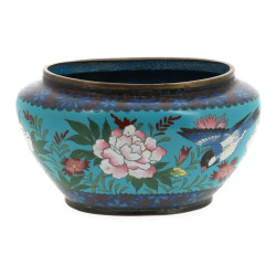 CHINE XIXème - Jardinière en cloisonné à