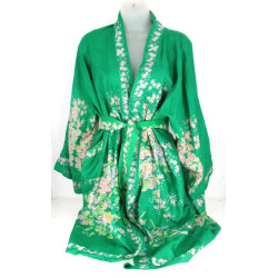 JAPON - KIMONO court de femme en soie à 