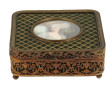 Coffret à bijoux vers 1900 en laiton ajo