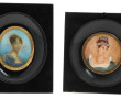 "Jeune femme au diadème", miniature pein