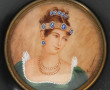 "Jeune femme au diadème", miniature pein