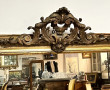 Grand miroir XIXème en bois et stuc doré
