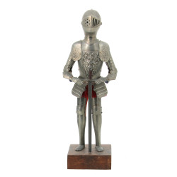 Chevalier en armure, statuette en métal 