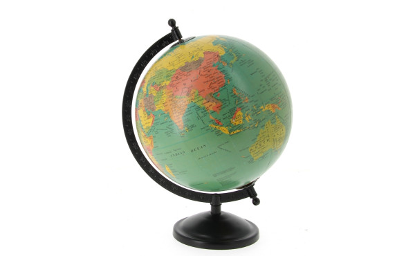 Petit globe terrestre années 50, pièteme