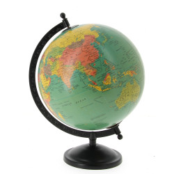 Petit globe terrestre années 50, pièteme