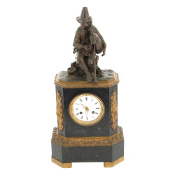 Pendule en bronze à deux patines milieu 