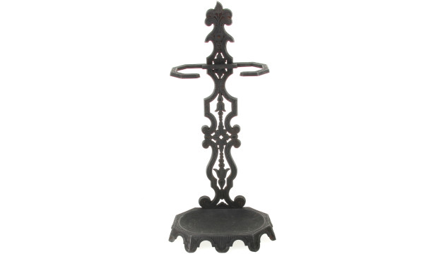 Porte-parapluie en métal noir H. 71 cm