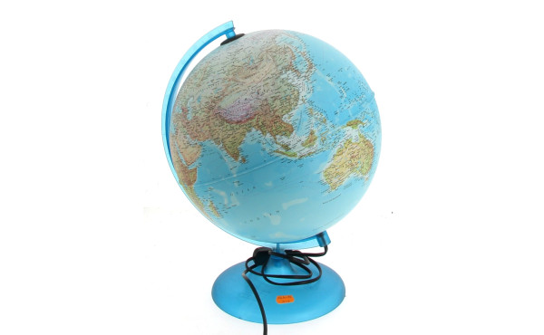 Globe terrestre éclairant, H 40 cm