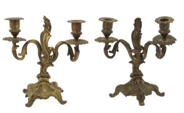 Paire de candélabres à 2 bras de lumière