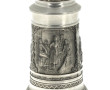 Chope à bière en étain à décor de scènes