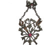 Pendentif ancien en argent serti de stra