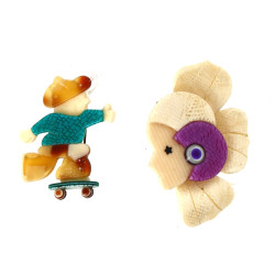 Léa STEIN Paris - Lot de 2 broches en ba