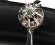 Bague solitaire diamant en or blanc 18 c