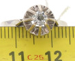 Bague solitaire diamant en or blanc 18 c
