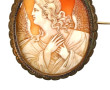 Beau camée coquille à décor d'un ange, m