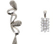 Lot de 2 pendentifs en argent 925ème ser