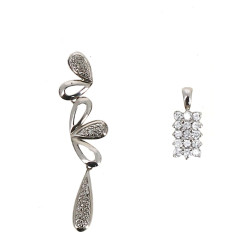 Lot de 2 pendentifs en argent 925ème ser
