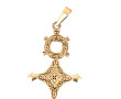 Pendentif croix d'Agadez en or jaune 18 