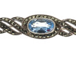 Broche barrette en argent 925ème sertie 