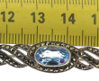 Broche barrette en argent 925ème sertie 