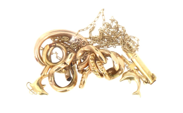 Lot de 2 petits pendentifs dauphins et b