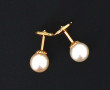 Paire de puces d'oreilles en or jaune 75
