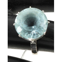 Bague en or blanc 18 cts, poinçon tête d