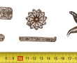 Lot de 5 broches en argent (4 en argent 