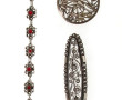 Lot de 3 bijoux en argent : une broche r