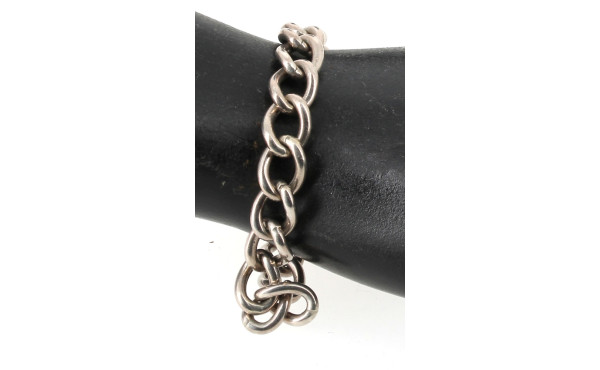 Bracelet style gourmette en argent, poid