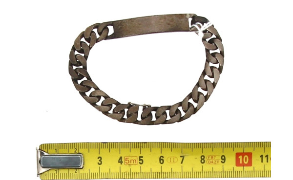 Gourmette en argent, poids 42,50 grs