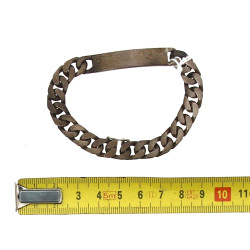 Gourmette en argent, poids 42,50 grs
